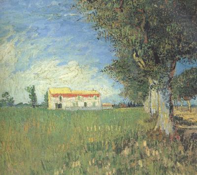Farmhous in a Wheat Field (nn04), Vincent Van Gogh